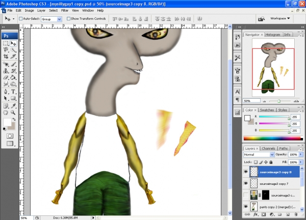 Creation of Alien Vacation: Step 14